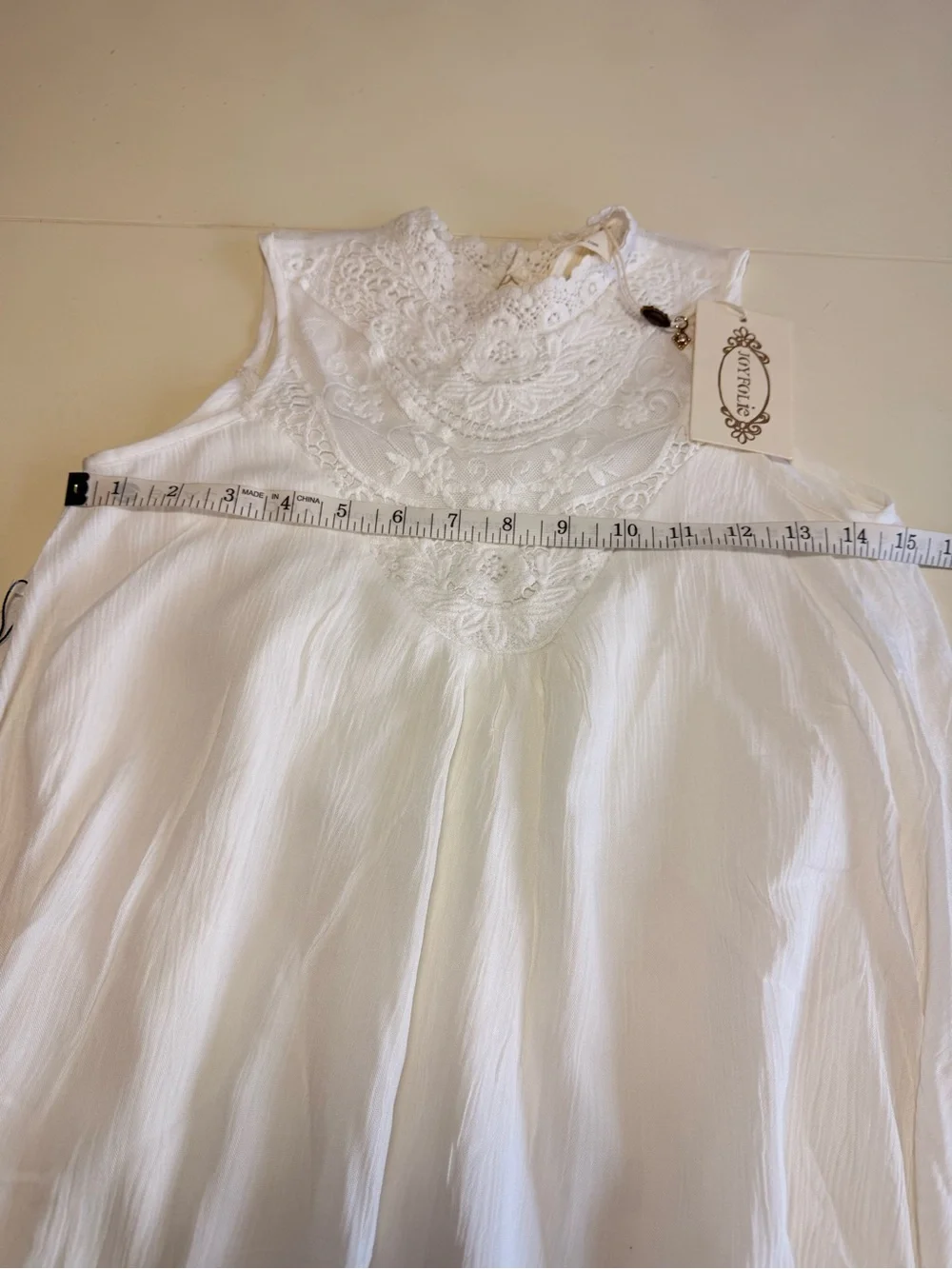 Joyfolie Delphina Dress | Cream | Girls Size 7 | NWT